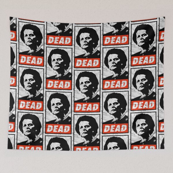Item preview, Margaret Thatcher Dead (Black Worn Look) designed and sold by politicalamity.