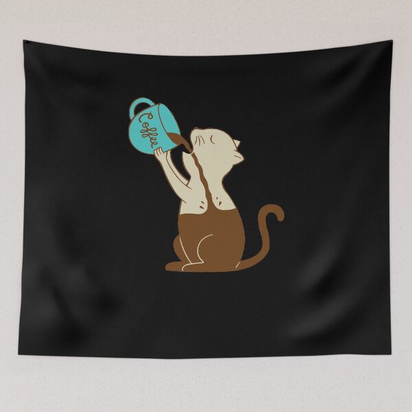Item preview, Cat full of coffee T-Shirt designed and sold by JyothsnaChiluku.