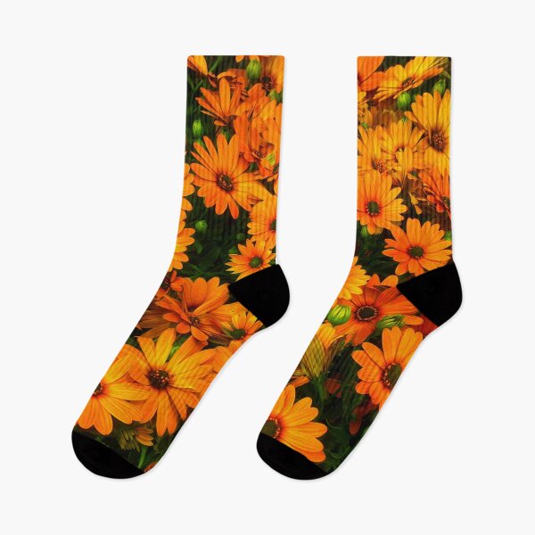Item preview, Orange-Yellow Daisy flowers Iritof designed and sold by iritof.