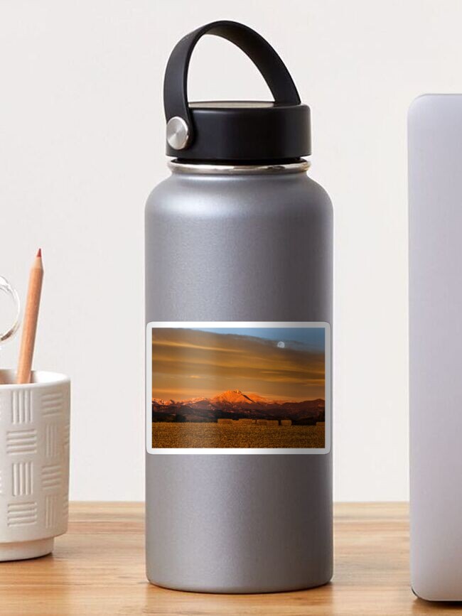 Thumbnail 1 of 3, Sticker, Moonset Over The Colorado Harvest designed and sold by nikongreg.