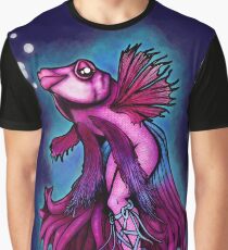 Crown Tail Betta Reverse Mermaid Graphic T-Shirt