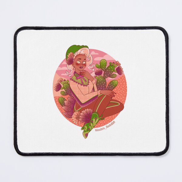 Item preview, Pink Sunset Western Pinup Cowgirl Mounted Print designed and sold by mcmenemy.