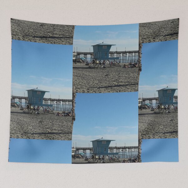 Item preview, Blue Lifeguard Tower designed and sold by AshTreeCrtvCo.