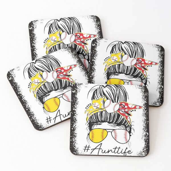Item preview, Aunt Life Softball Baseball Mothers Day Messy Bun designed and sold by tranminhthuan19.
