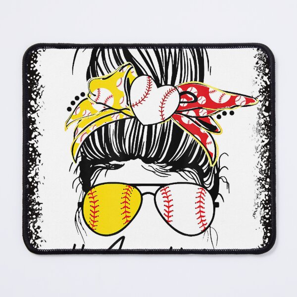 Item preview, Aunt Life Softball Baseball Mothers Day Messy Bun designed and sold by tranminhthuan19.
