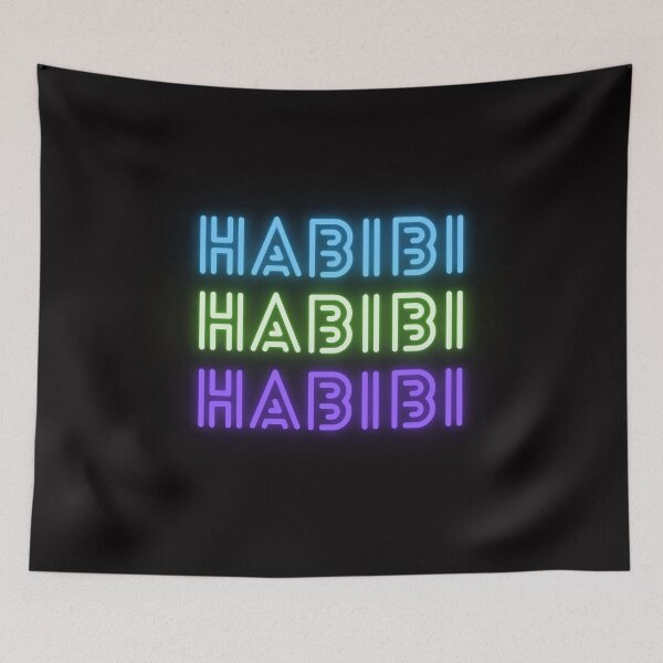 Item preview, Habibi in three neon colors - Arabic designed and sold by Ellodee.