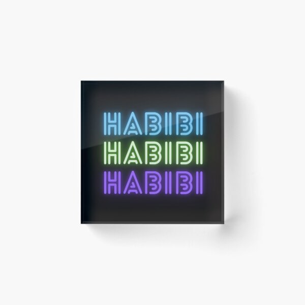 Item preview, Habibi in three neon colors - Arabic designed and sold by Ellodee.