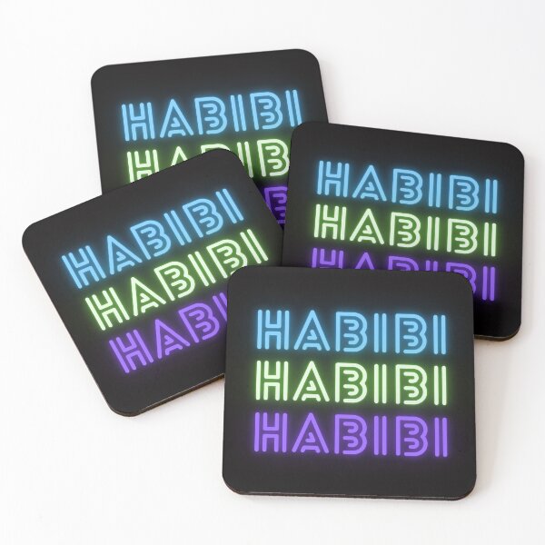 Item preview, Habibi in three neon colors - Arabic designed and sold by Ellodee.