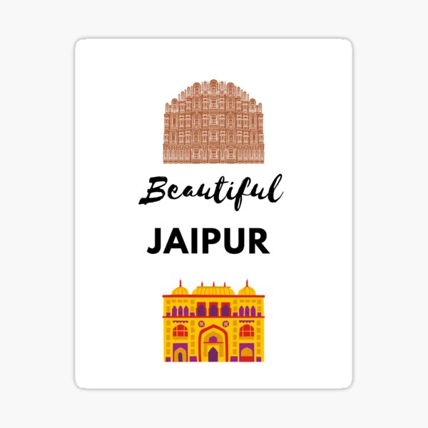 "Beautiful Jaipur Artwork . Tourism Spot in Rajasthan" Sticker for Sale