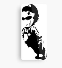 Weathered Luigi Metal Print