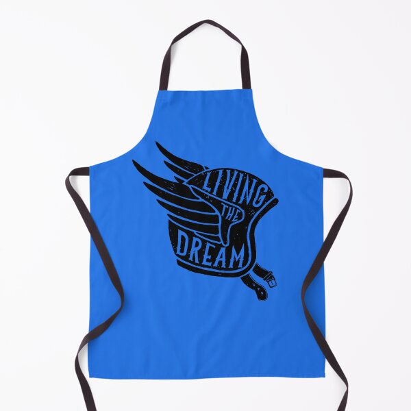 Item preview, Living The Dream Winged Black Biker Helmet Sticker designed and sold by CORGERMANO.