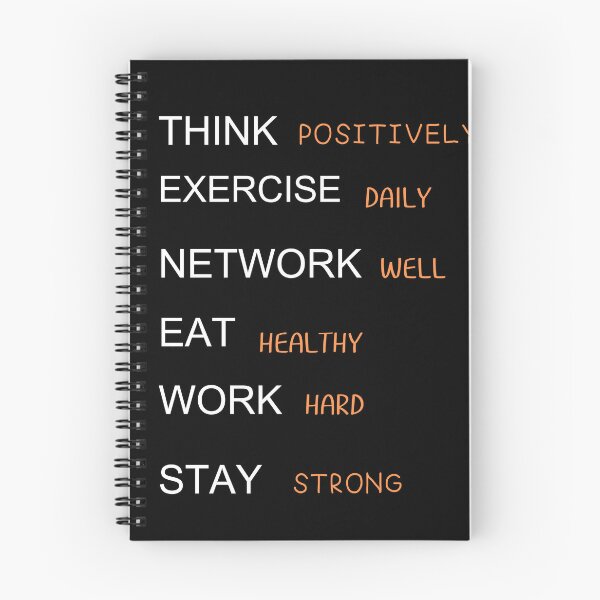 Item preview, Think positively exercise daily network well eat healthy work hard stay strong. designed and sold by Wiseth-.