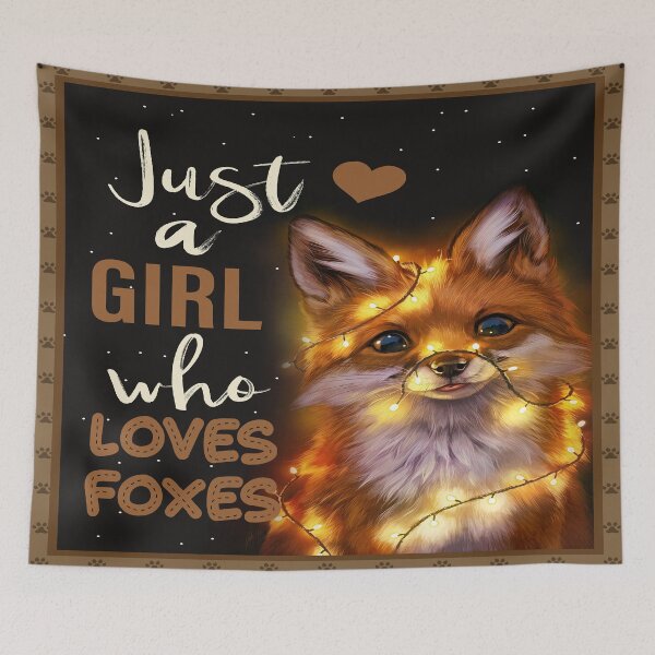 Item preview, Just A Girl Who Loves Foxed Blanket designed and sold by JoycePruit.