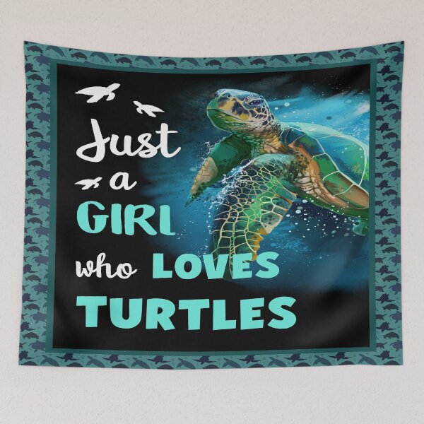 Item preview, Just A Girl who loves Turtles Blanket designed and sold by JoycePruit.