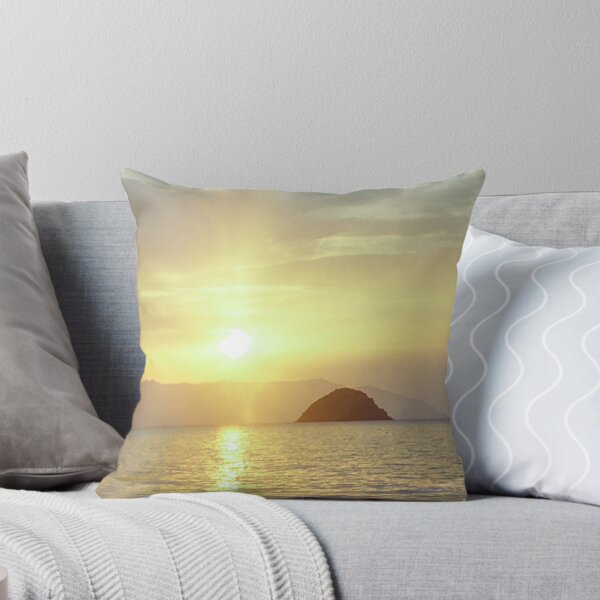 Item preview, Yellow  and Purple Sunset & calm waves  designed and sold by anisbbmbrush.