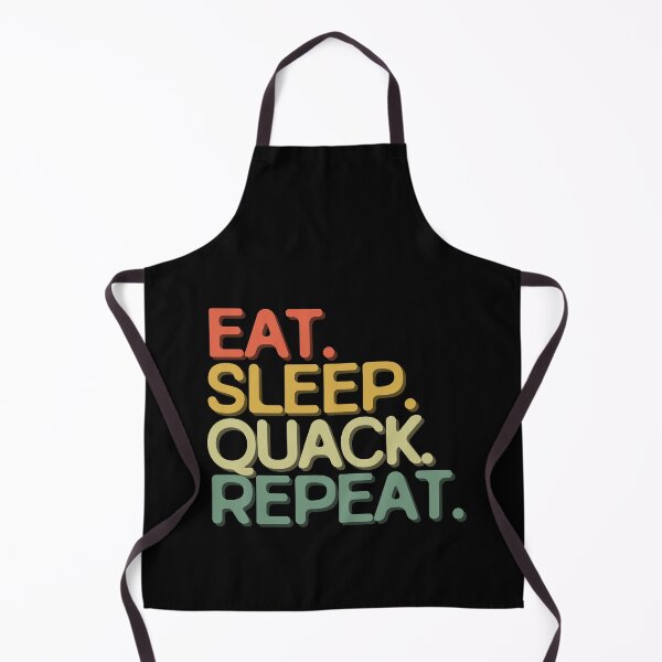 Item preview, Eat Sleep Quack Repeat - Funny Retro Vintage Colors Typography Satire designed and sold by FunnyHomeQuotes.