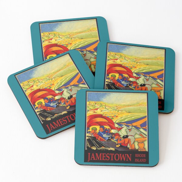 Item preview, Arte de pared litográfico vintage de Jamestown, Rhode Island designed and sold by mcmenemy.