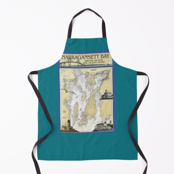 Artikelvorschau, Vintage Narragansett Bay - Rhode Island Lithographie Wandkunst entworfen und verkauft von mcmenemy.