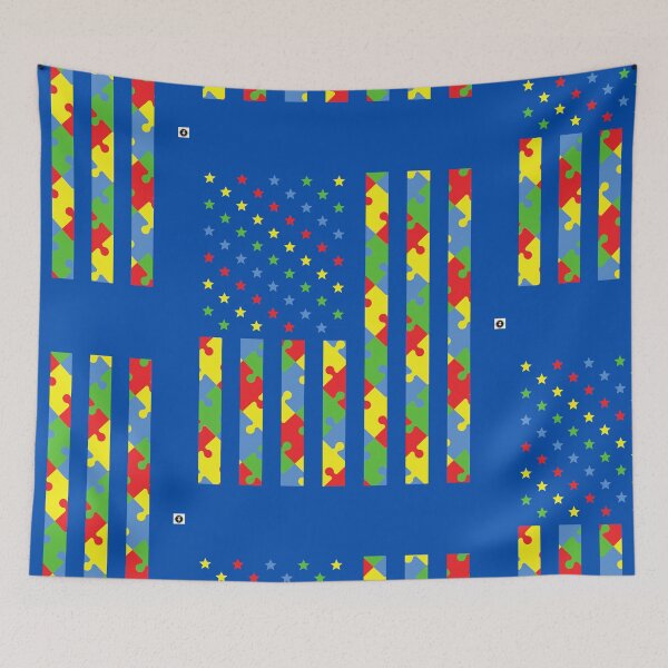 Item preview, Autism Awareness Flag Design designed and sold by ForscarlettPub.