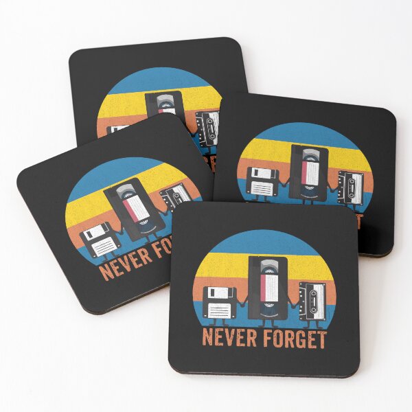 Item preview, Never Forget VHS floppy disk cassette retro tape designed and sold by Dolphin Graphic.