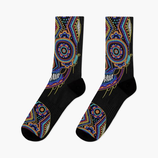 Item preview, mexican skull colors lovely huichol designed and sold by cat poe.
