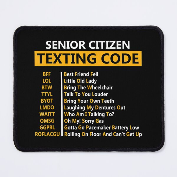 Item preview, Funny Senior Citizen's Texting Code Design Gift for Grandpa designed and sold by Helge Scheffler.