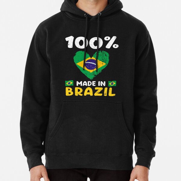Brasil orgullo sudadera con capucha | Cool brasileño Brasil Bandera  Sudadera Con Capucha, Negro