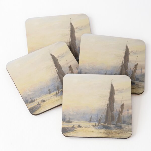 Item preview, Thames barges in the Pool of London - William Lionel Wyllie designed and sold by CartoClassics.