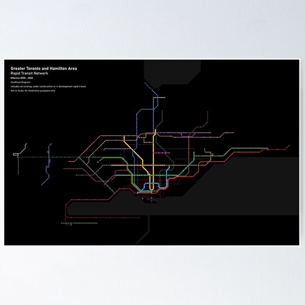 Item preview, Toronto Rapid Transit 2030 (No Labels) designed and sold by AugustStation.