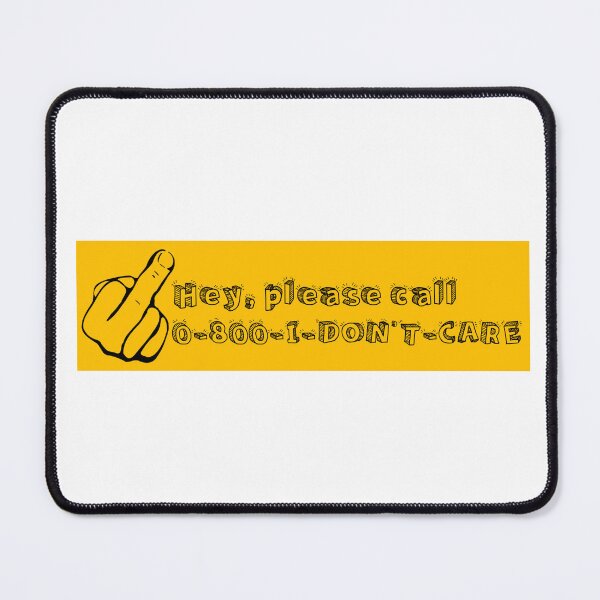 Item preview, I don't care - yellow designed and sold by NoerdyundDoerty.