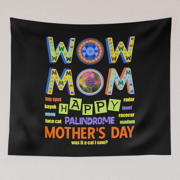 Item preview, Wow Mom Happy Palindrome Mother's Day designed and sold by artfulnotebook.