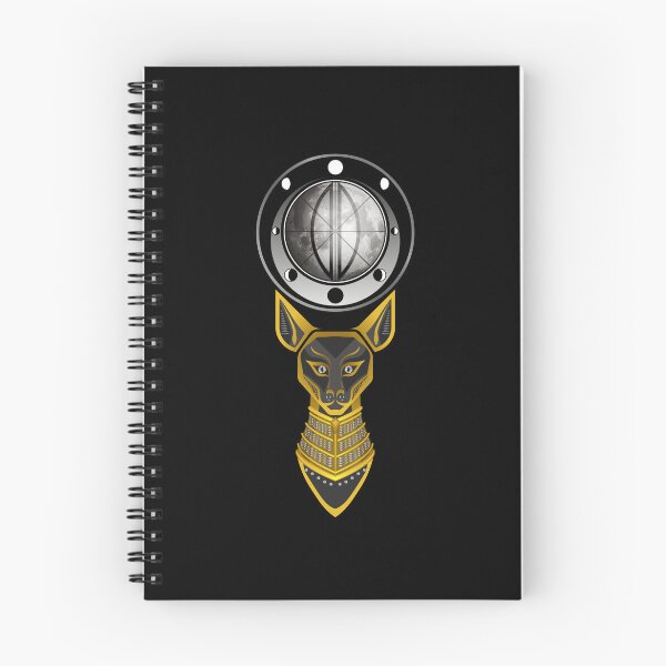 Item preview, Egyptian Cat head with moon cycle imagery (Bastet The Cat Goddess) - gold & black cat + no eye shape designed and sold by MoAzim.