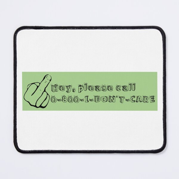 Item preview, I don't care - green designed and sold by NoerdyundDoerty.