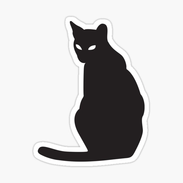 "Black Cat" Sticker by AnimalsDesigne Redbubble