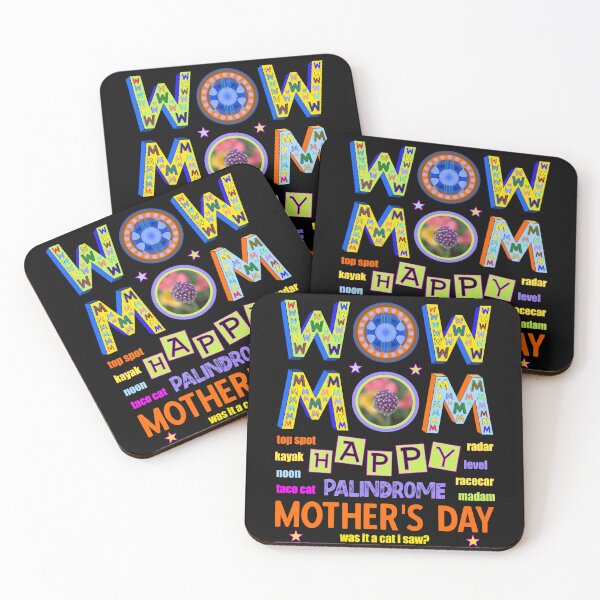Item preview, Wow Mom Happy Mother's Day Palindromes Radar designed and sold by artfulnotebook.