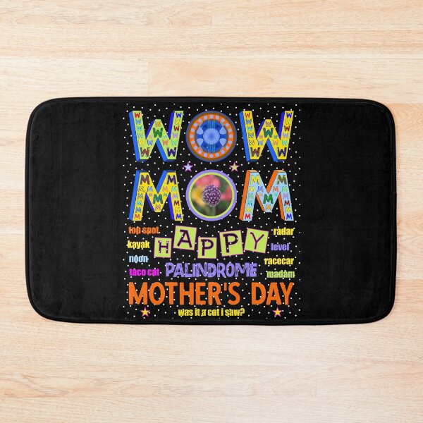 Item preview, Wow Mom Happy Mother's Day Palindromes Racecar designed and sold by artfulnotebook.