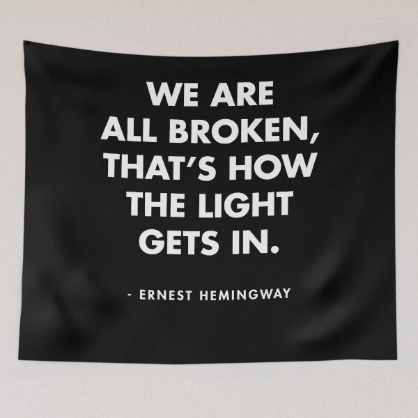 Item preview, Funny Gifts For Ernest Hemingway We Are All Broken Retro Vintage designed and sold by Aminalarkin.