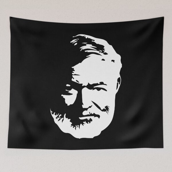 Item preview, Funny Men Ernest Hemingway Minimalist White Gifts For Music Fans designed and sold by Aminalarkin.