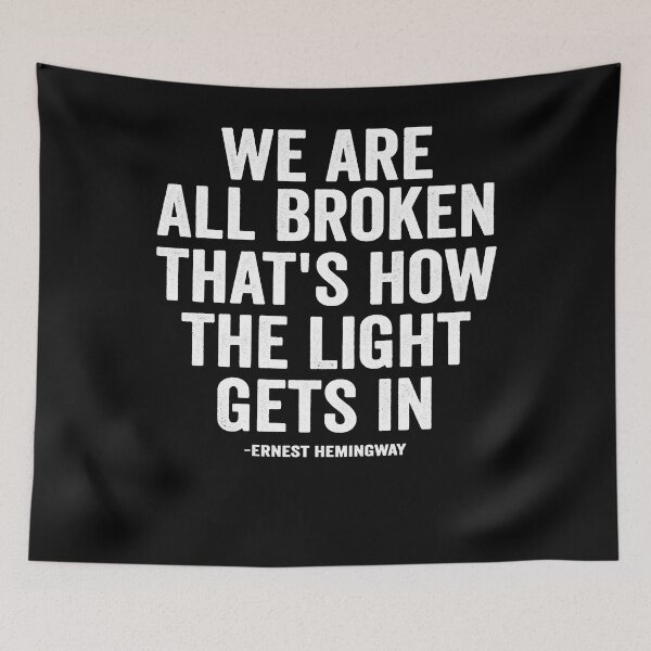 Item preview, Gifts For Women Ernest Hemingway We Are All Broken Funny Graphic Gifts designed and sold by Aminalarkin.