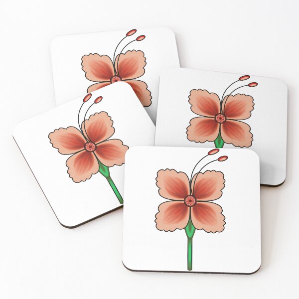 Item preview, Orange hibiscus traditional floral artwork  designed and sold by Shailendra  Singh.