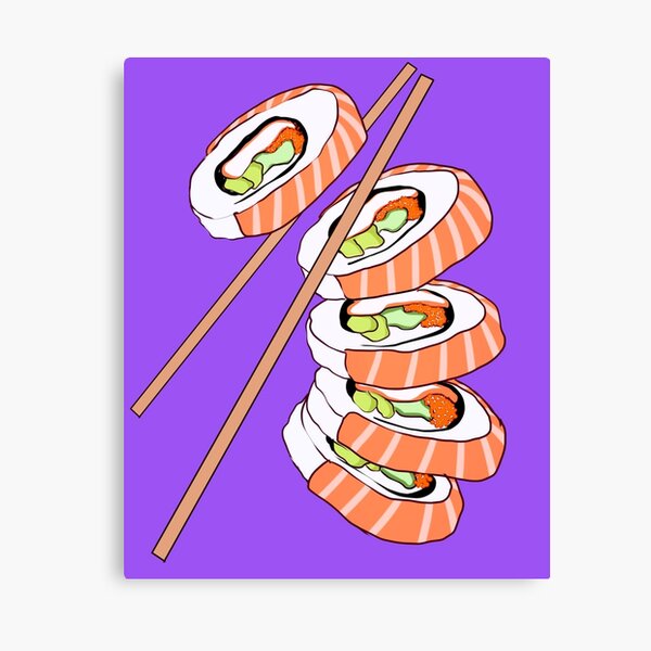Sushi Holic Sashimi Maki Raw Fish Japanese Food Canvas Print By