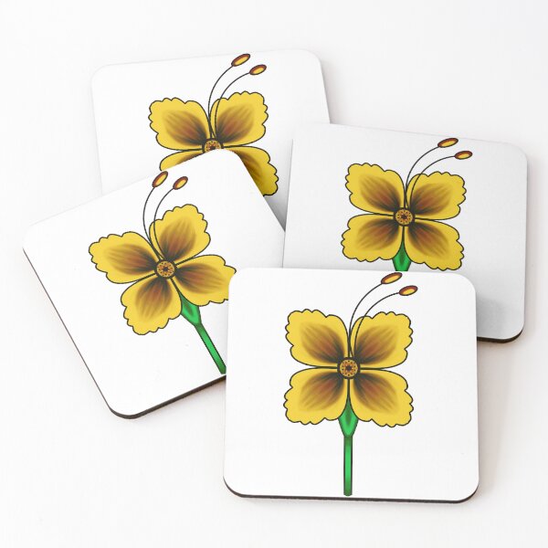 Item preview,  Yellow hibiscus traditional floral artwork  designed and sold by Shailendra  Singh.