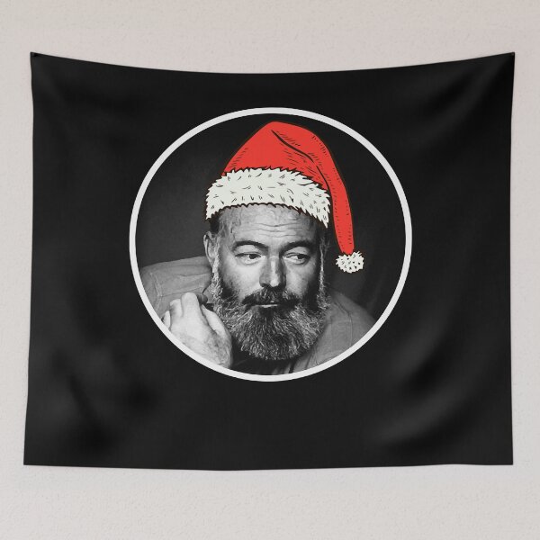 Item preview, Great Gift Ernest Hemingway Wearing A Santa Hat Gift For Christmas designed and sold by Aminalarkin.