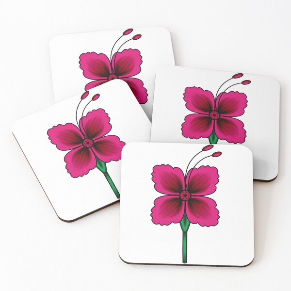 Item preview, Pink hibiscus traditional floral artwork  designed and sold by Shailendra  Singh.
