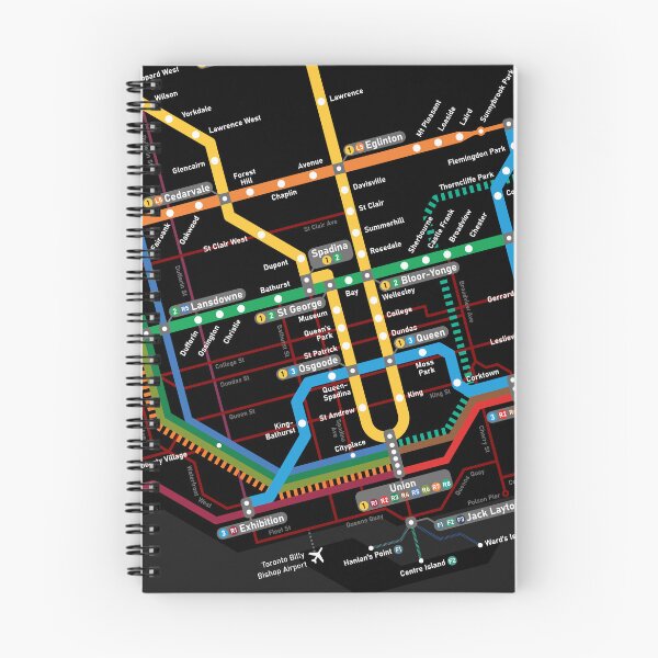 Item preview, Toronto Rapid Transit 2030 Map (Rotated) designed and sold by AugustStation.