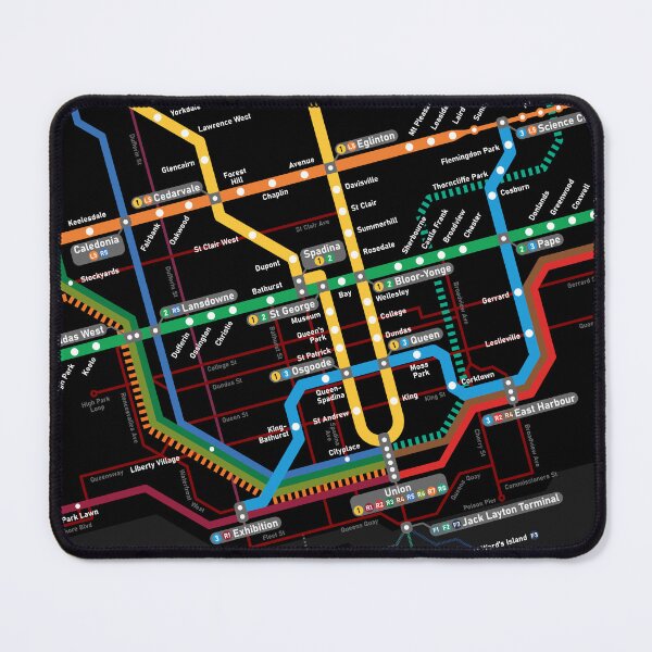 Item preview, Toronto Rapid Transit 2030 Map (Rotated) designed and sold by AugustStation.