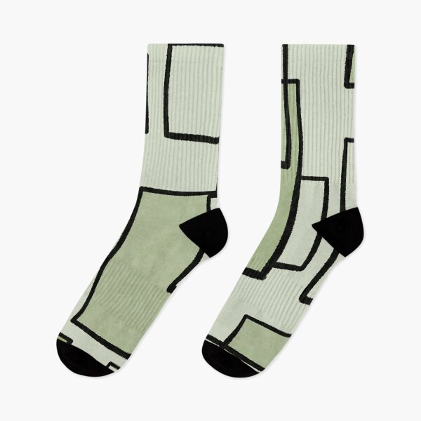 Item preview, Piet Composition Sage Green - Mid-Century Modern Minimalist Geometric Abstract Pattern designed and sold by kierkegaard.