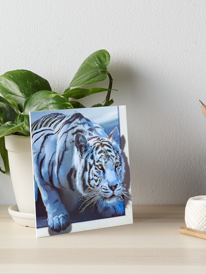 Tiger 3D Art Board Print for Sale by KROKOTON