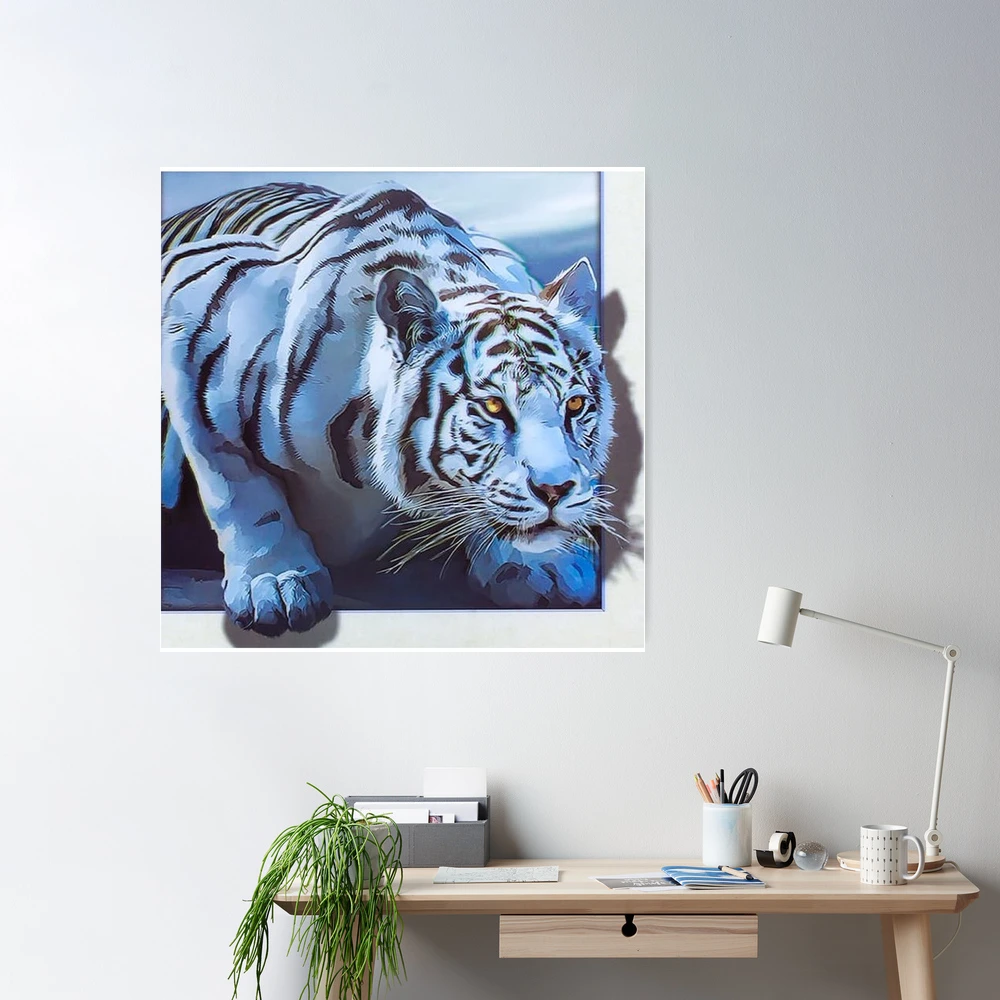 Tiger 3D Art Board Print for Sale by KROKOTON