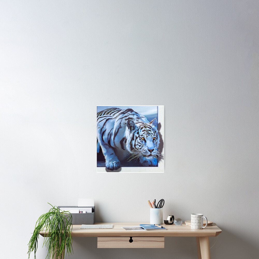 Tiger 3D Art Board Print for Sale by KROKOTON